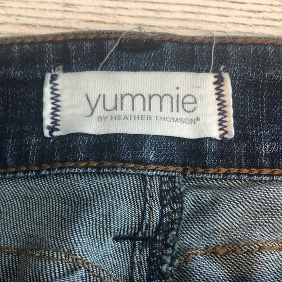 Yummie Heather Thomson Skinny Destroyed Indigo Rock What You Got Jeans 28 - Picture 6 of 13